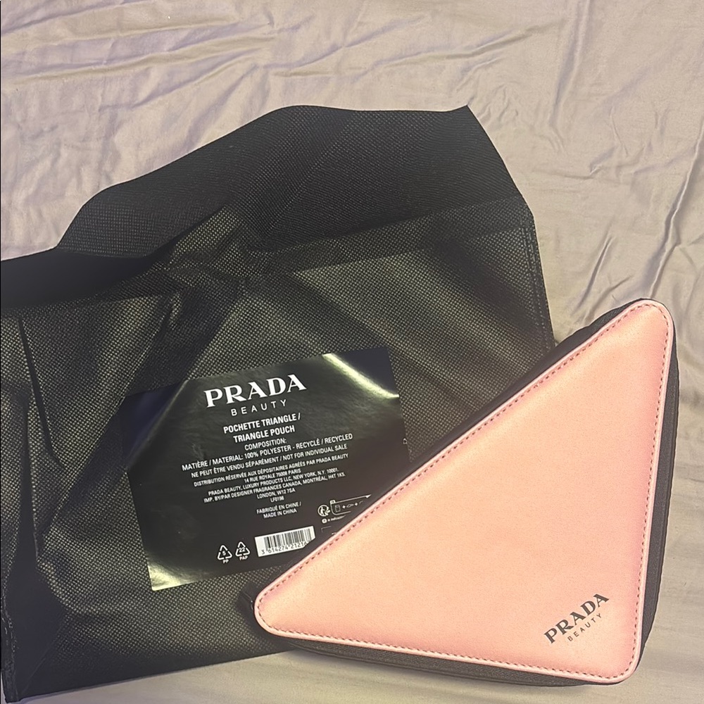 Prada Pink Triangle Pouch